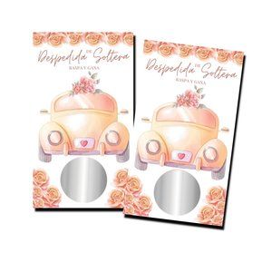 Bridal Shower Games - "Despedida De Soltera" - 50 Scratch Off Cards - Wedding